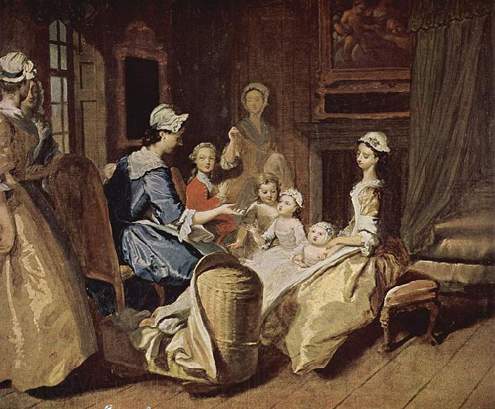 Joseph Highmore Pamela teaching her children Spain oil painting art